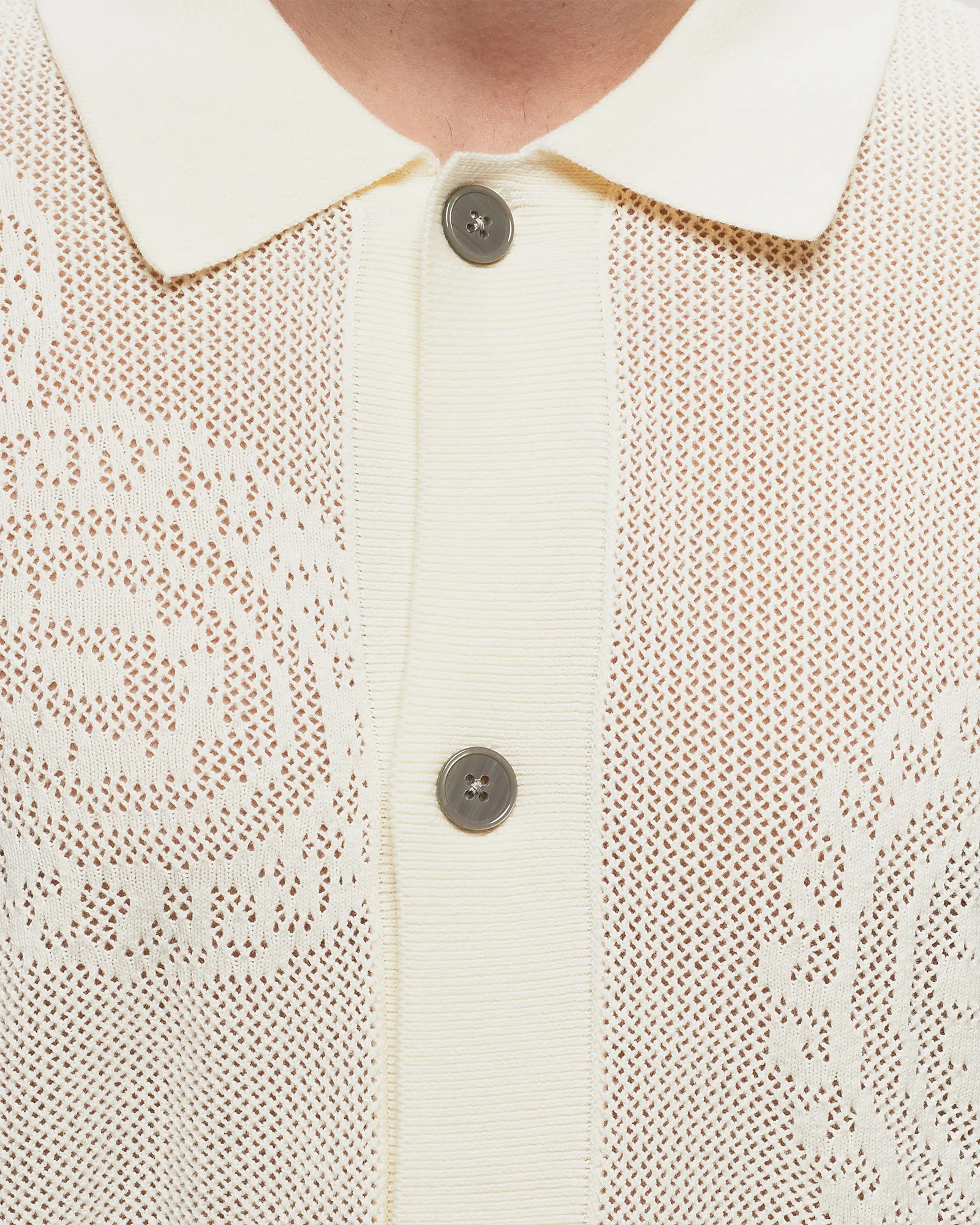 Obey Tear drop open knit shirt