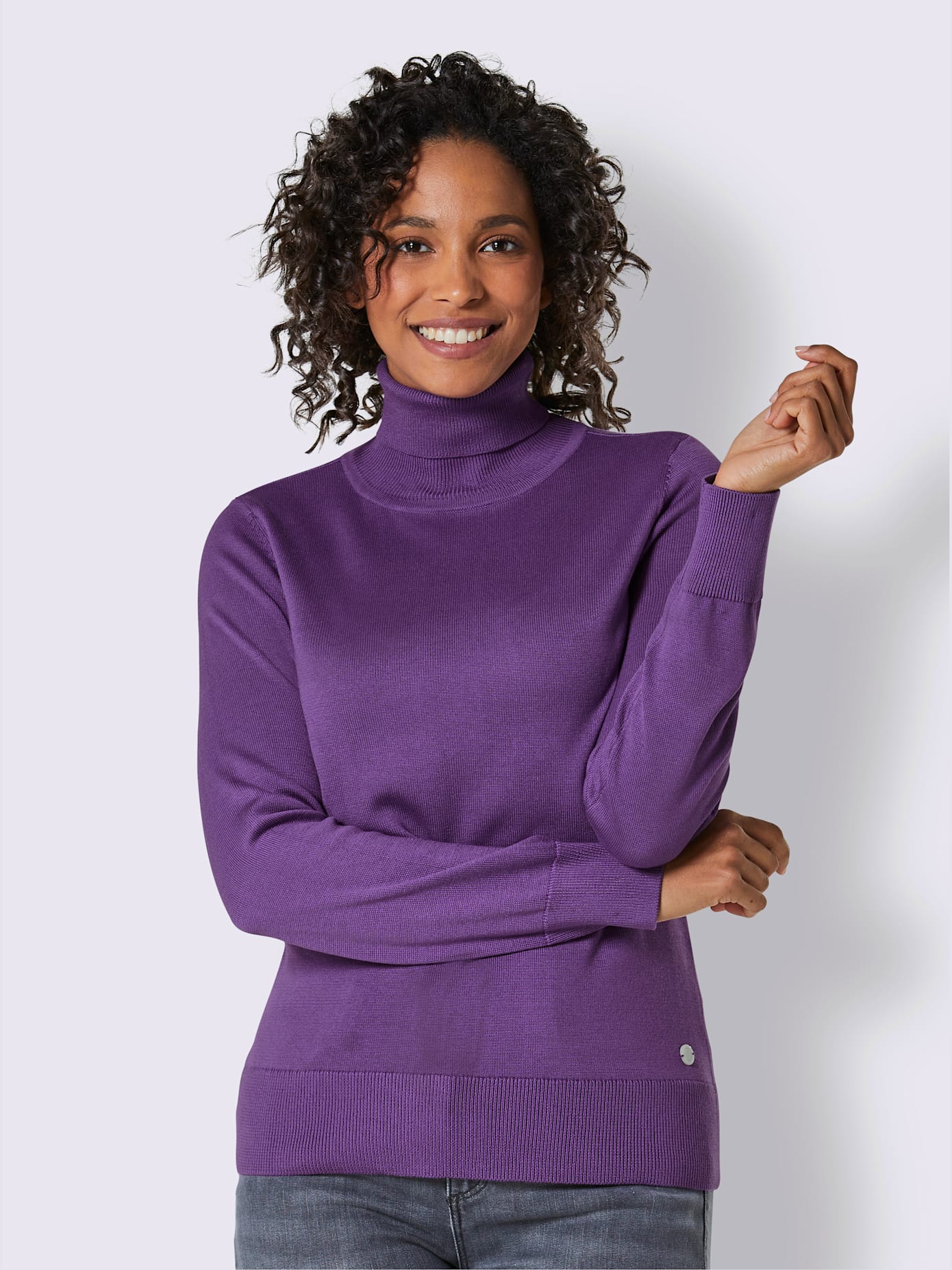 Pull en tricot fin 50% coton et 50% modal