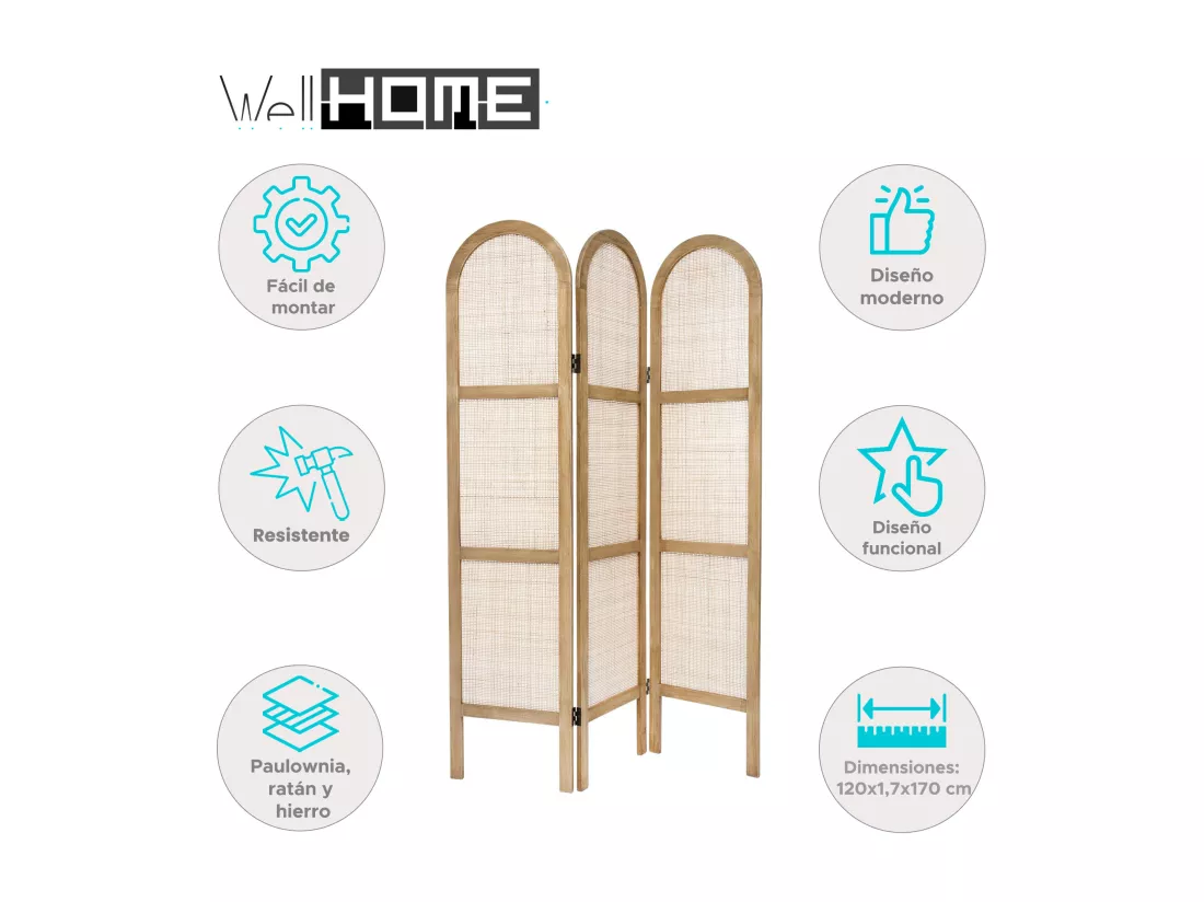 WELL HOME - Moustiquaire en osier hauteur 170