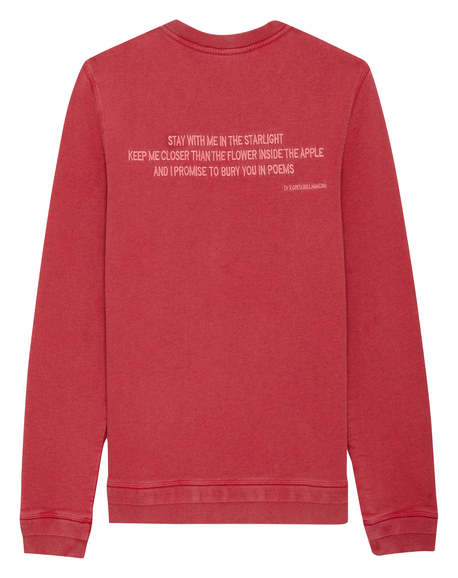 STONY - Sweat col rond en coton bio | Rouge