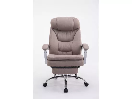 Chaise de bureau - Tissu - Taupe - XL Troy