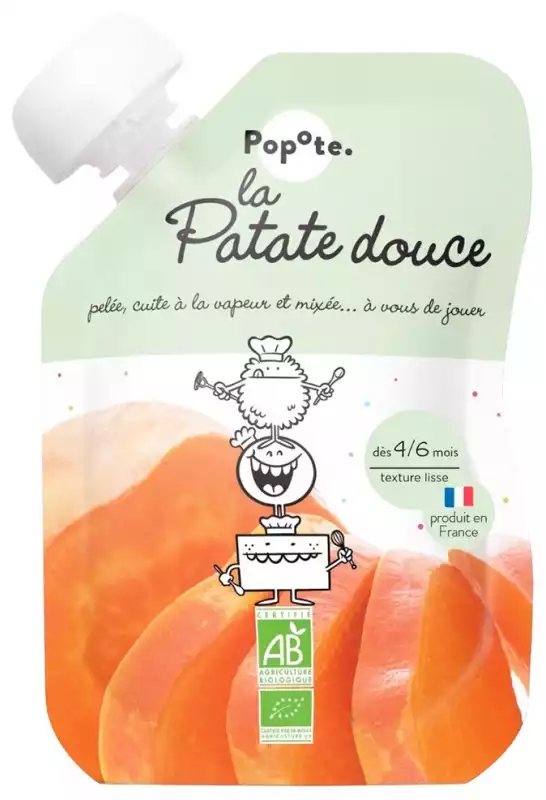 Petite gourde de purée de Patate Douce dès 6 mois - L'unité 120g
