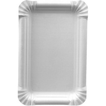 Assiette en carton 'pure' rectangulaire, blanc