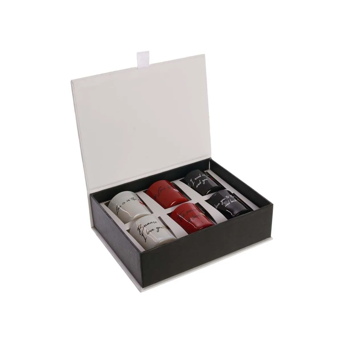 DITES LE AVEC LES MOTS Coffret 6 bougies Mots d'Amour