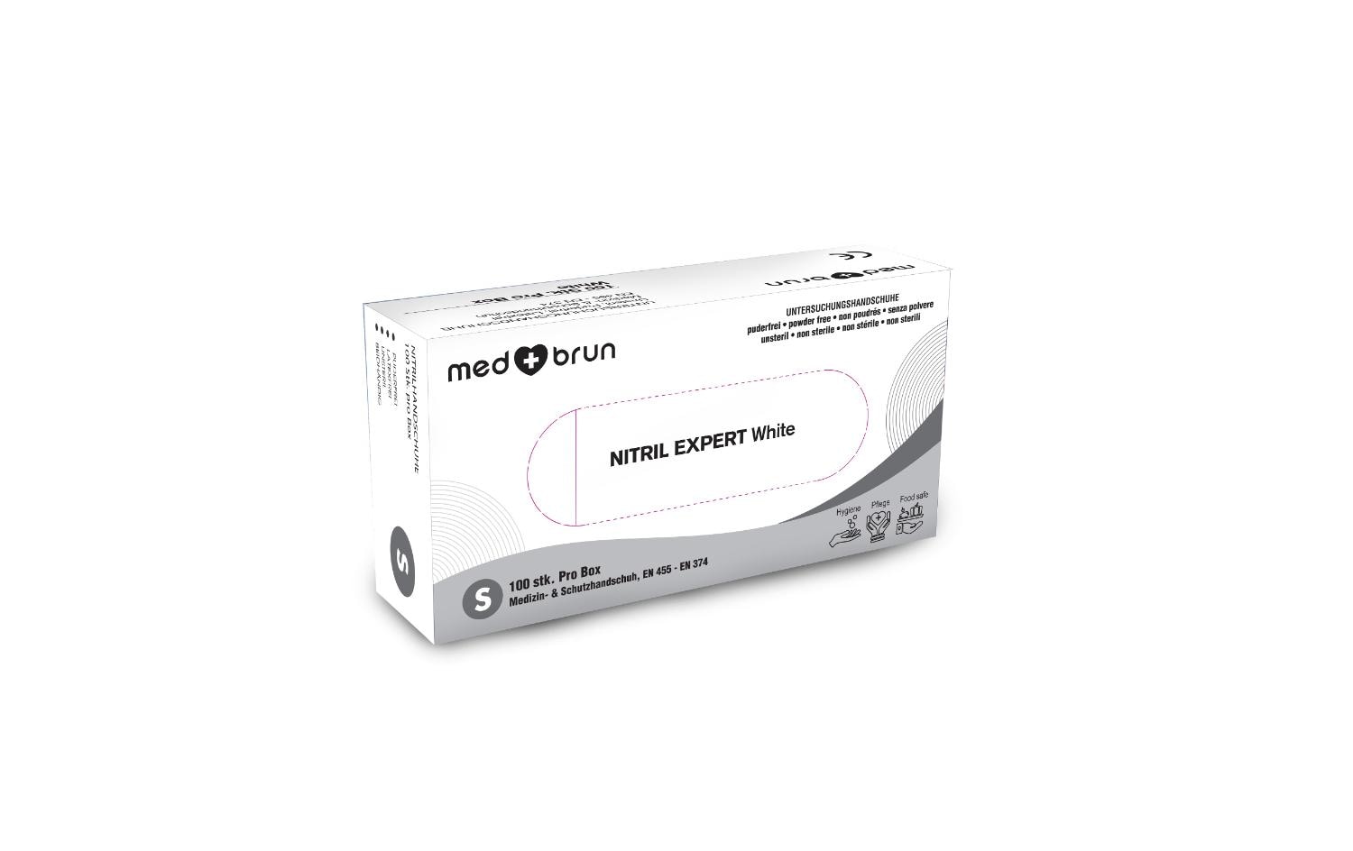 Nitril Expert XL, Weiss, 100 StkEinweg Medizin- und Schutzhandschuh