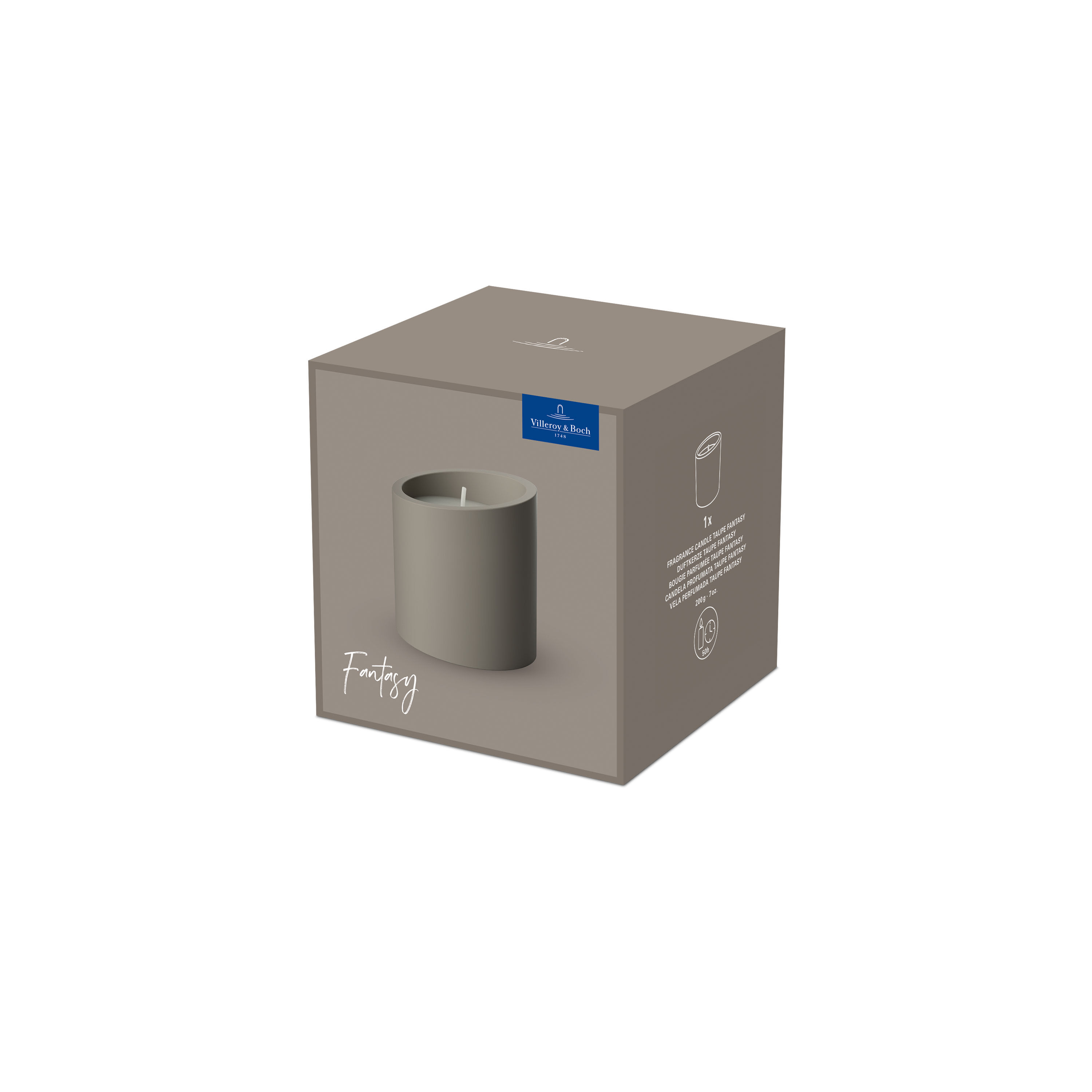 NewMoon Scented candle Taupe, 3.4'' x 3.6''