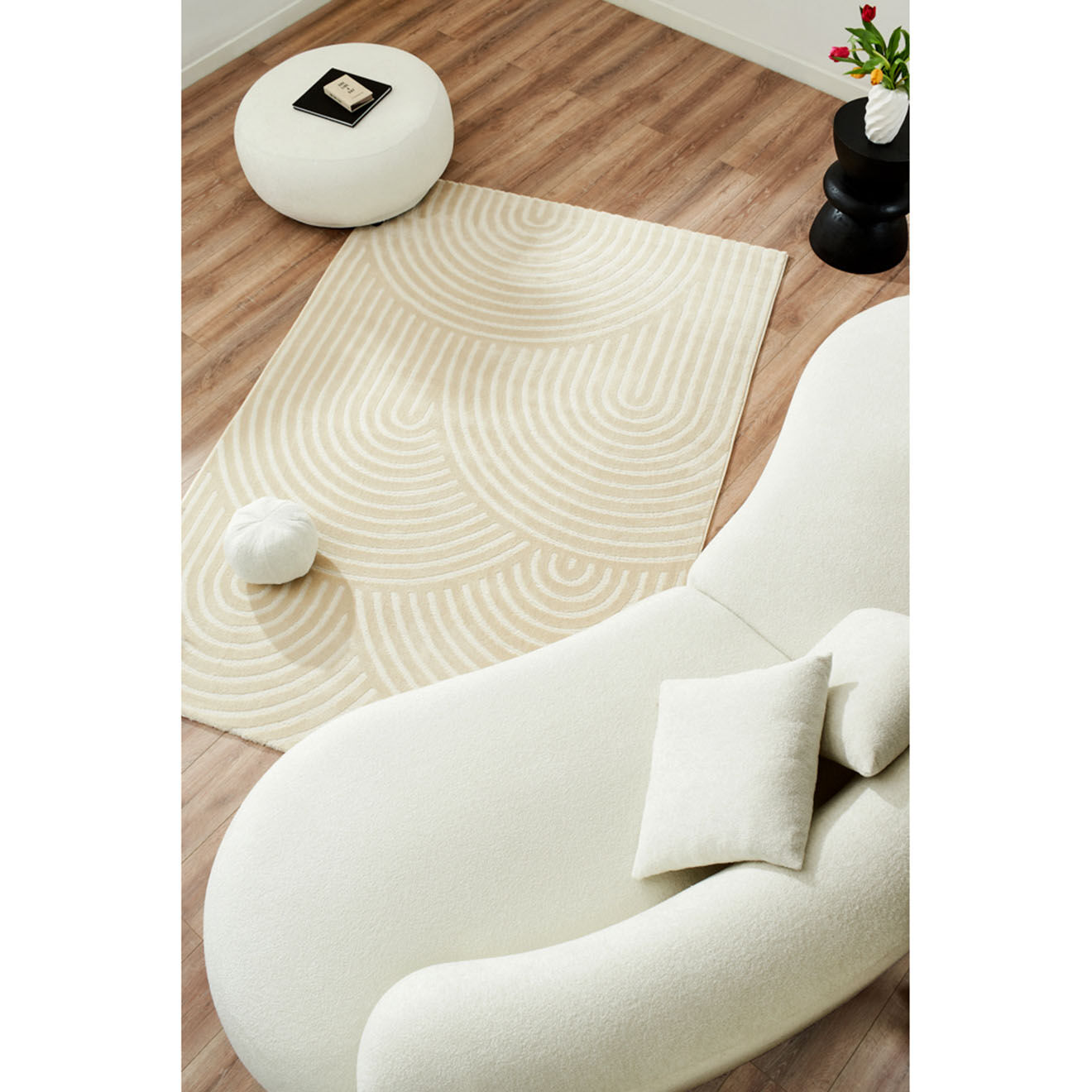 Nazar Rugs Tapis Bianca 157 crème - 120x160 cm