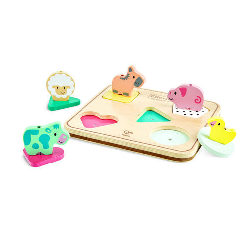 Puzzle sonore animaux de la ferme Bois et multicolor - HAPE
