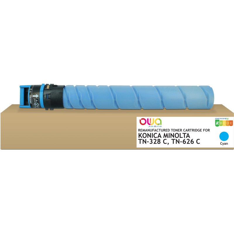 Toner remanufacturé OWA - standard - Cyan - pour KONICA MINOLTA TN-328C, TN-626C