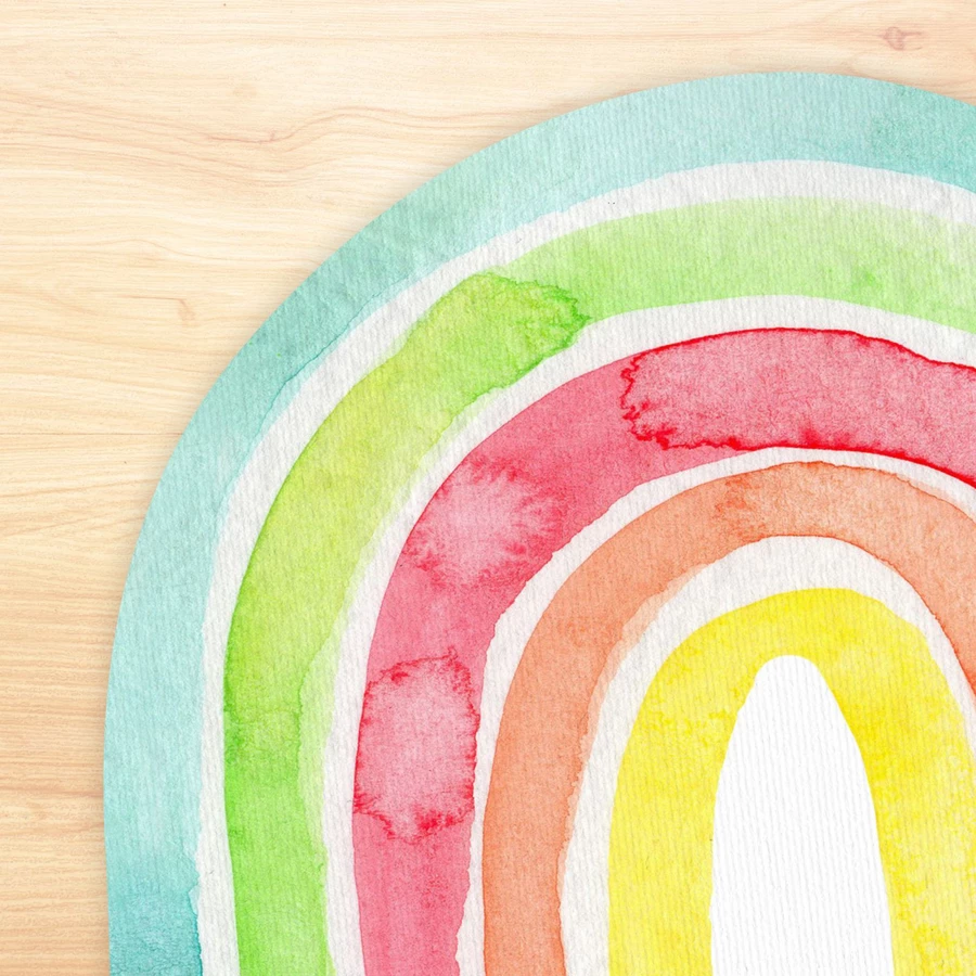 Nikima Platzset stabiles Vinyl Tischset – Regenbogen bunt mehrfarbig