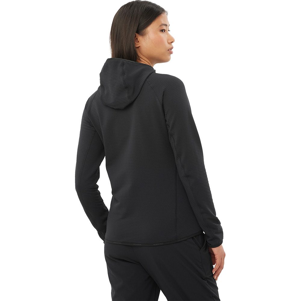 Salomon Essential Lightwarm HD Midlayerjacke Damen schwarz