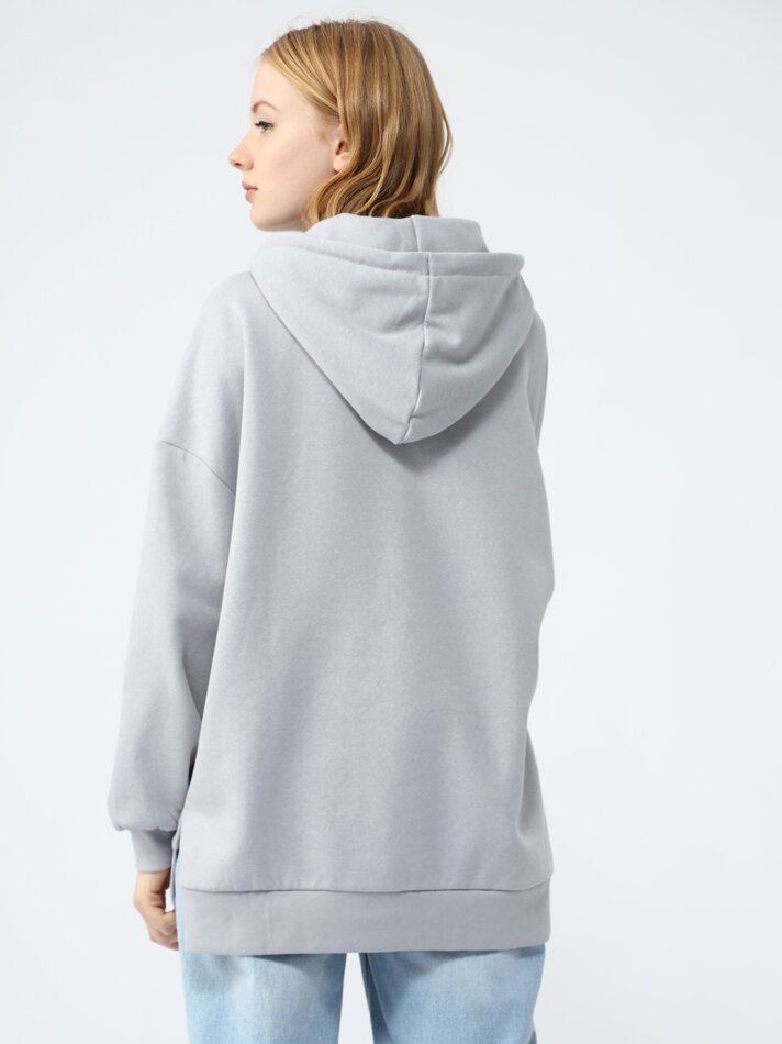 Moletom oversized - Cinza Médio