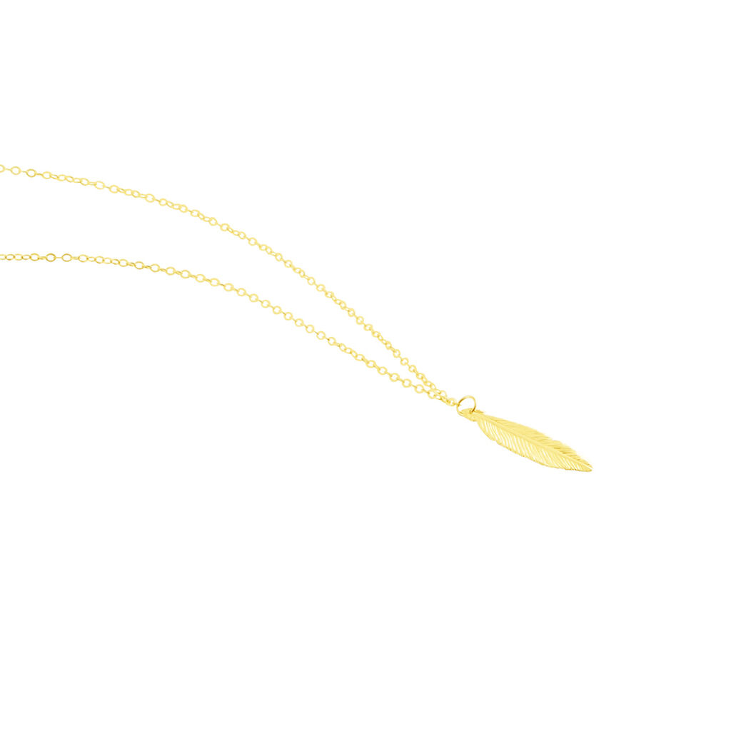 Collier Delphinium Or Jaune