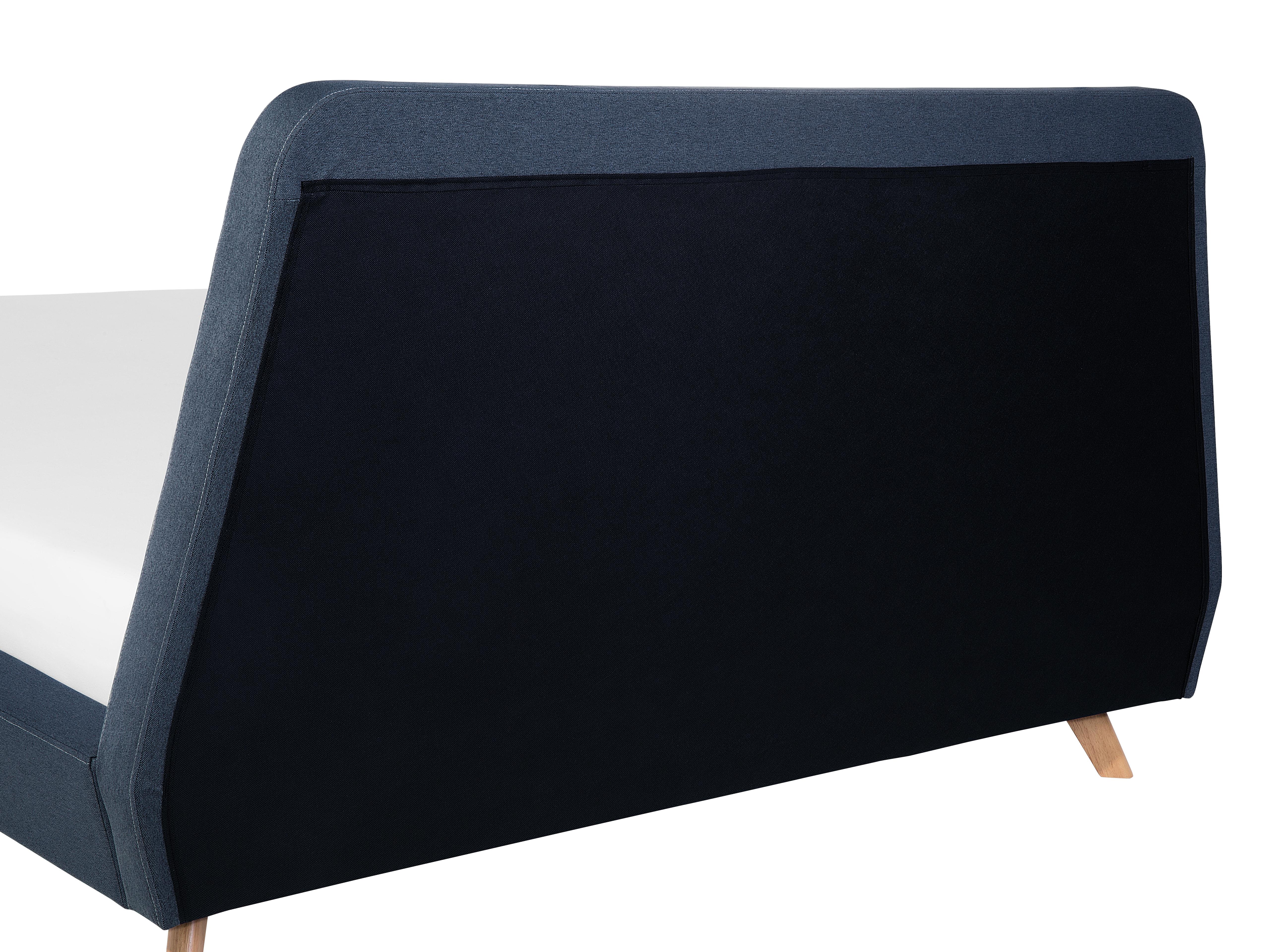 Bed Stof VIENNE 160 x 200 cm Donkerblauw