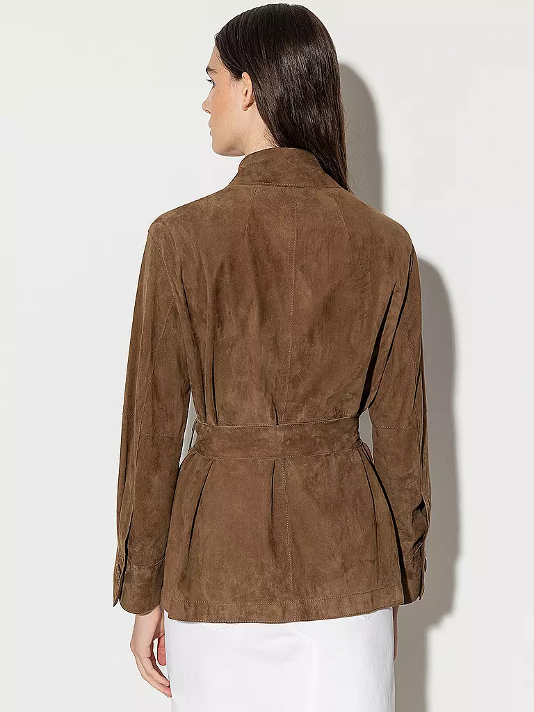 LUISA CERANO Lederjacke braun