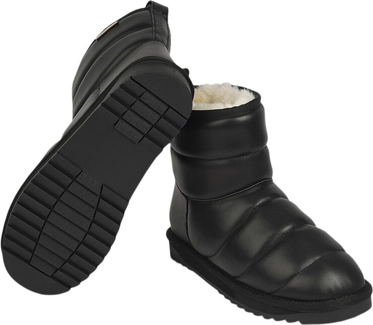 Lovelies NEBO - LEATHER HIGH BOOTS WITH SHEARLING Black