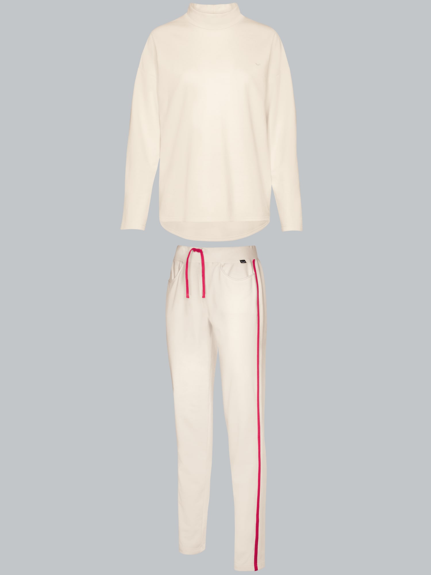 Oversized Jogginganzug mit Stehkragen Natur