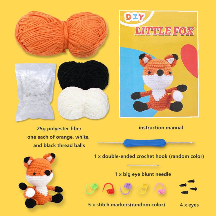 Kneavist - DIY haakpakket voor een vos-pluchenpop