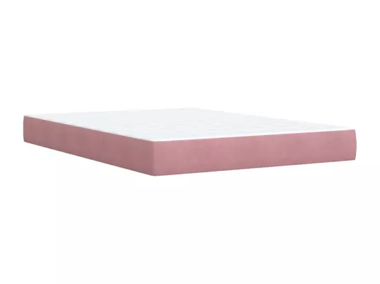 Sommier à lattes de lit avec matelas Rose 160x200 cm Velours