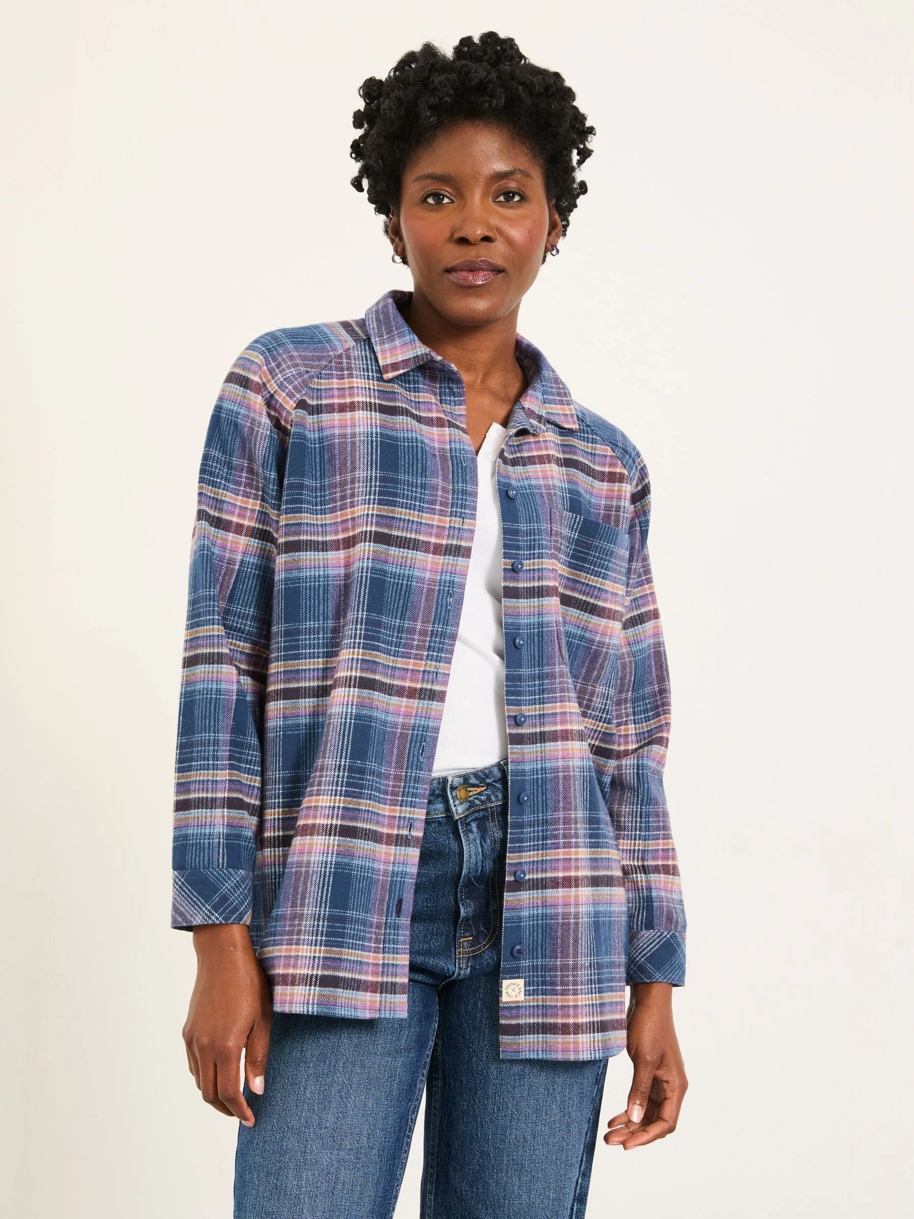 Blauw - FatFace Long Sleeve Check Shirt