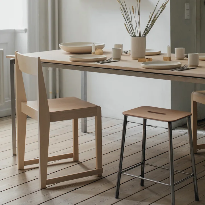 Frama - Chair 01, Birke braun gebeizt / geölt