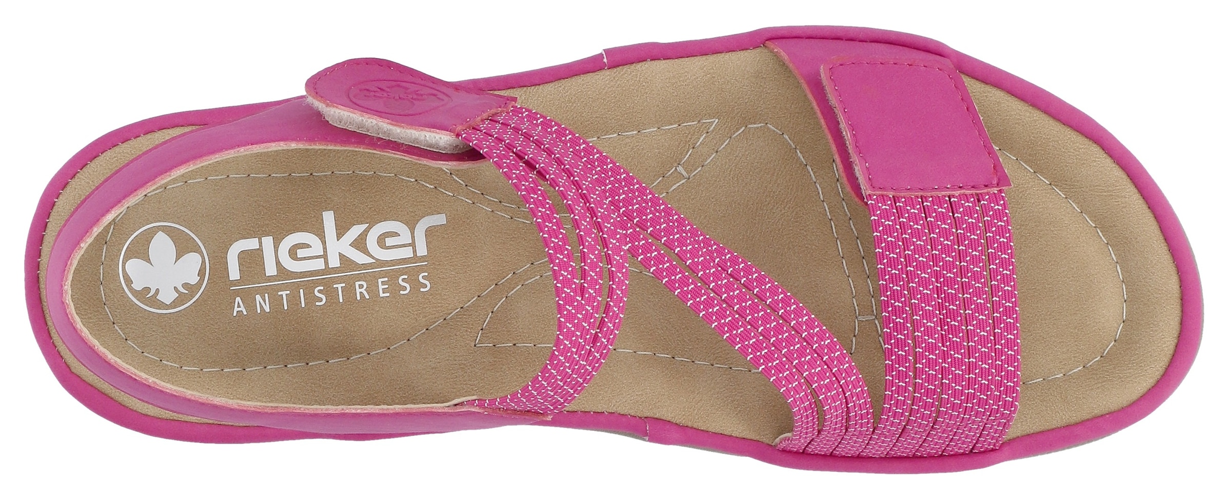 Rieker Riemchensandale  , Sommerschuh, Sandalette, Keilabsatz, mit Gummizügen