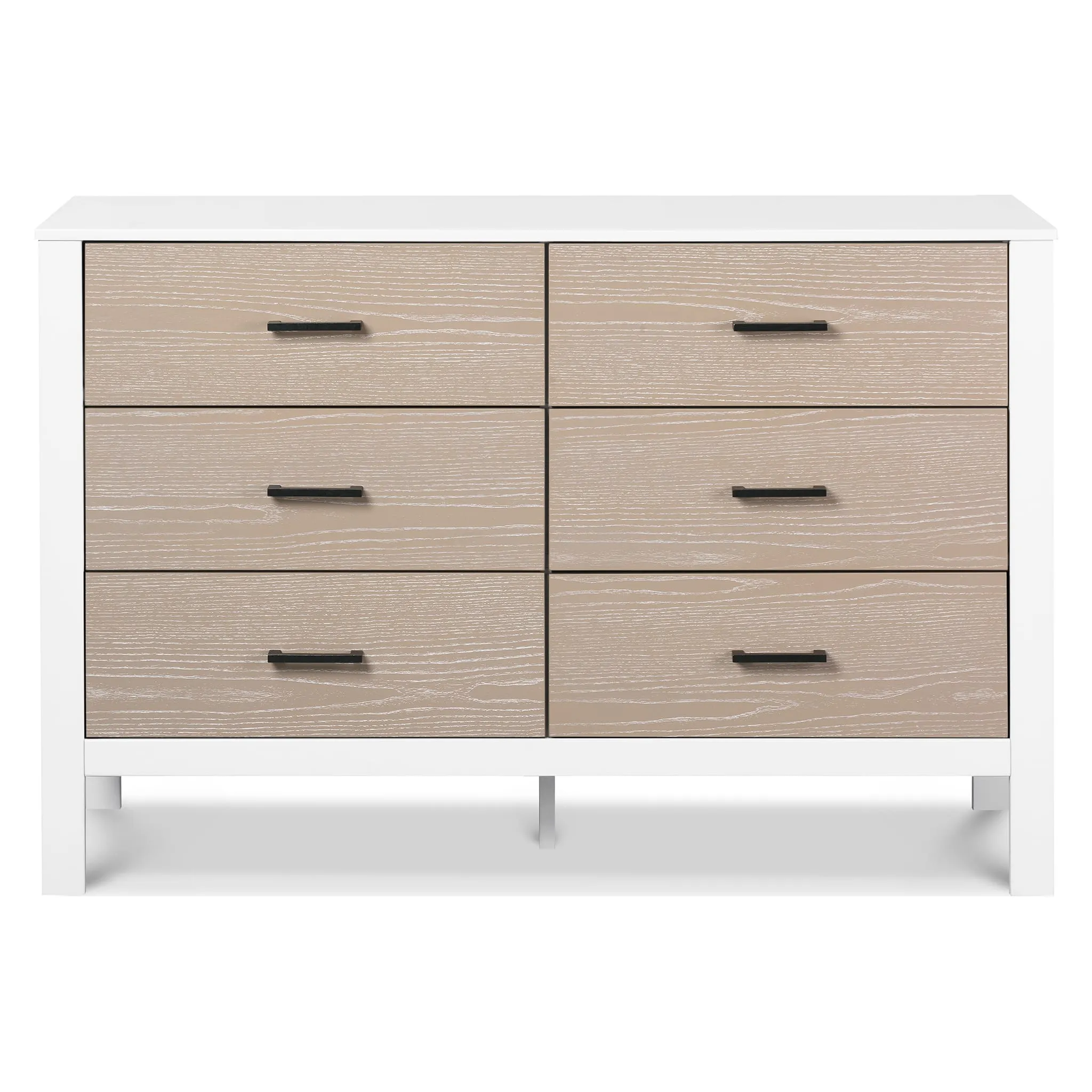 DaVinci Bureau 6 Tiroirs Radley - Blanc et Bois Côtier