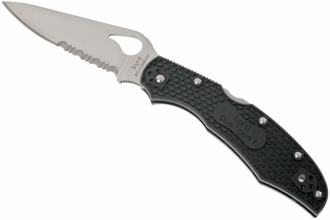 Spyderco Byrd Cara Cara 2 BY03PSBK partly serrated zakmes