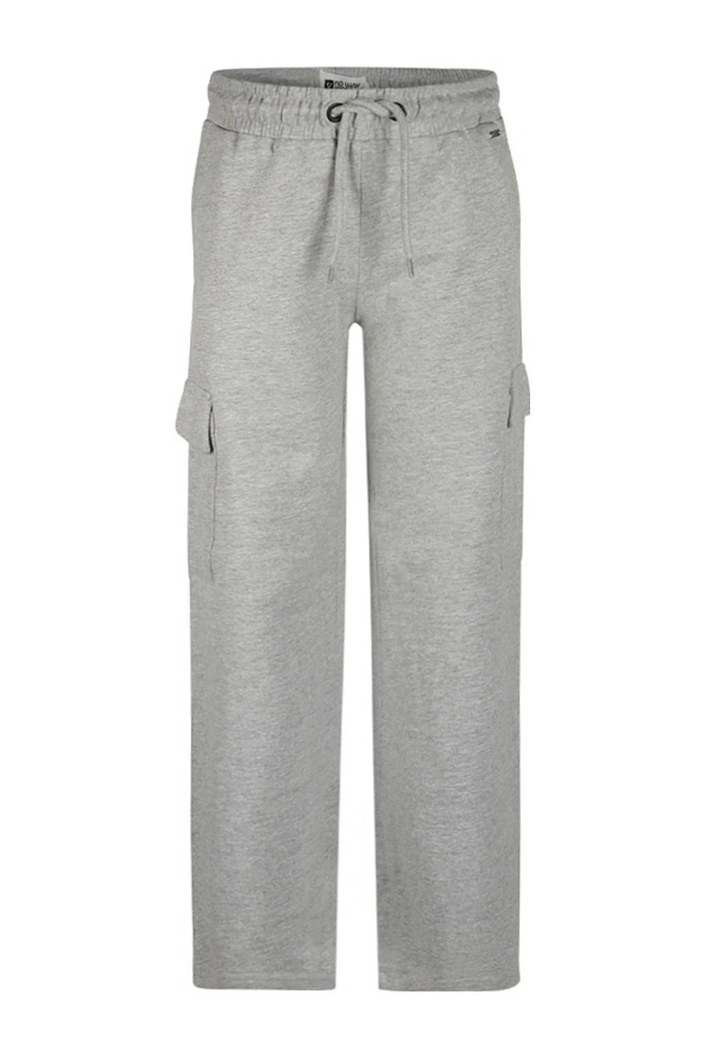 No Way Monday wide leg cargo broek grijs melange