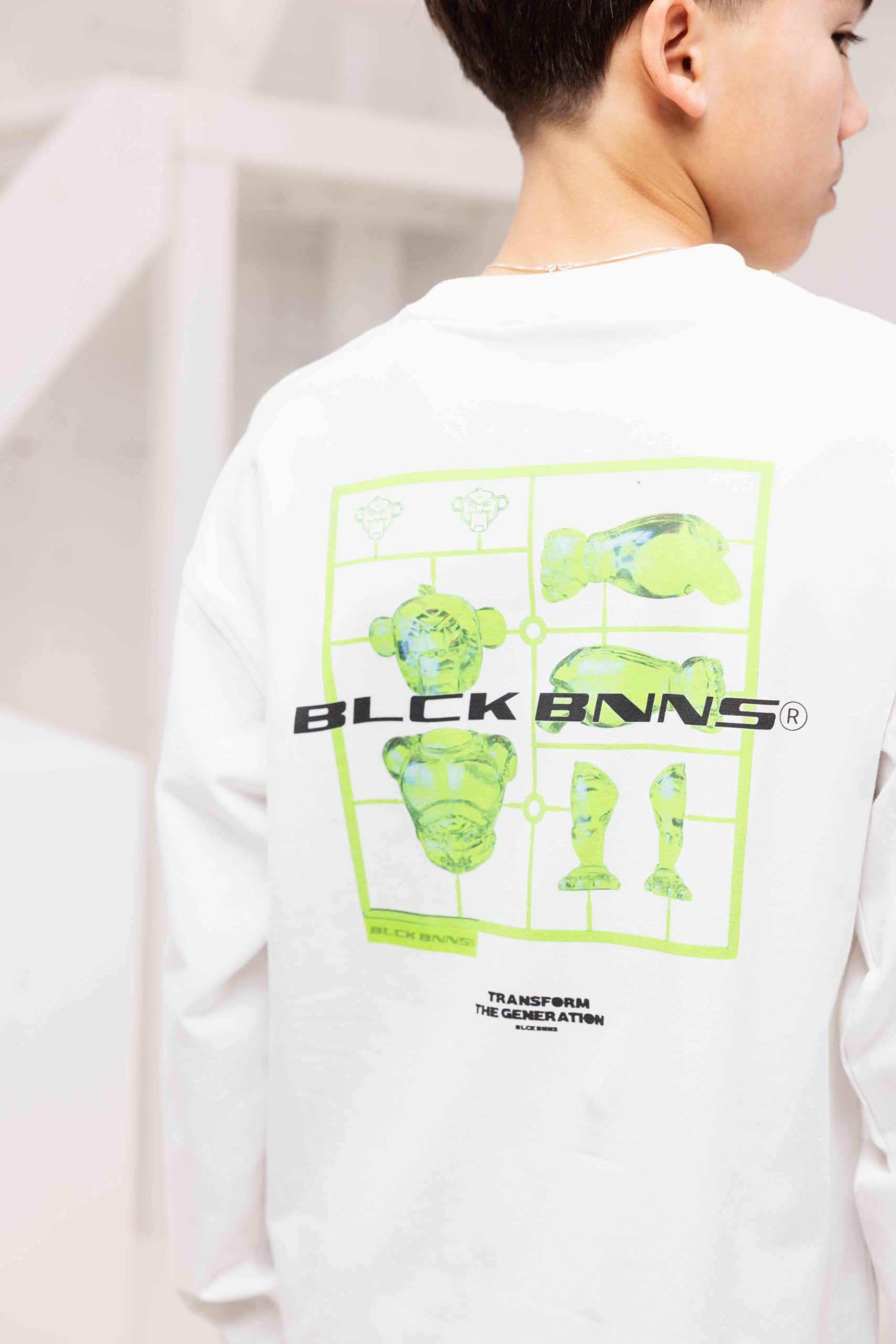 Black Bananas Action Figure Longsleeve T-Shirt Kids Wit