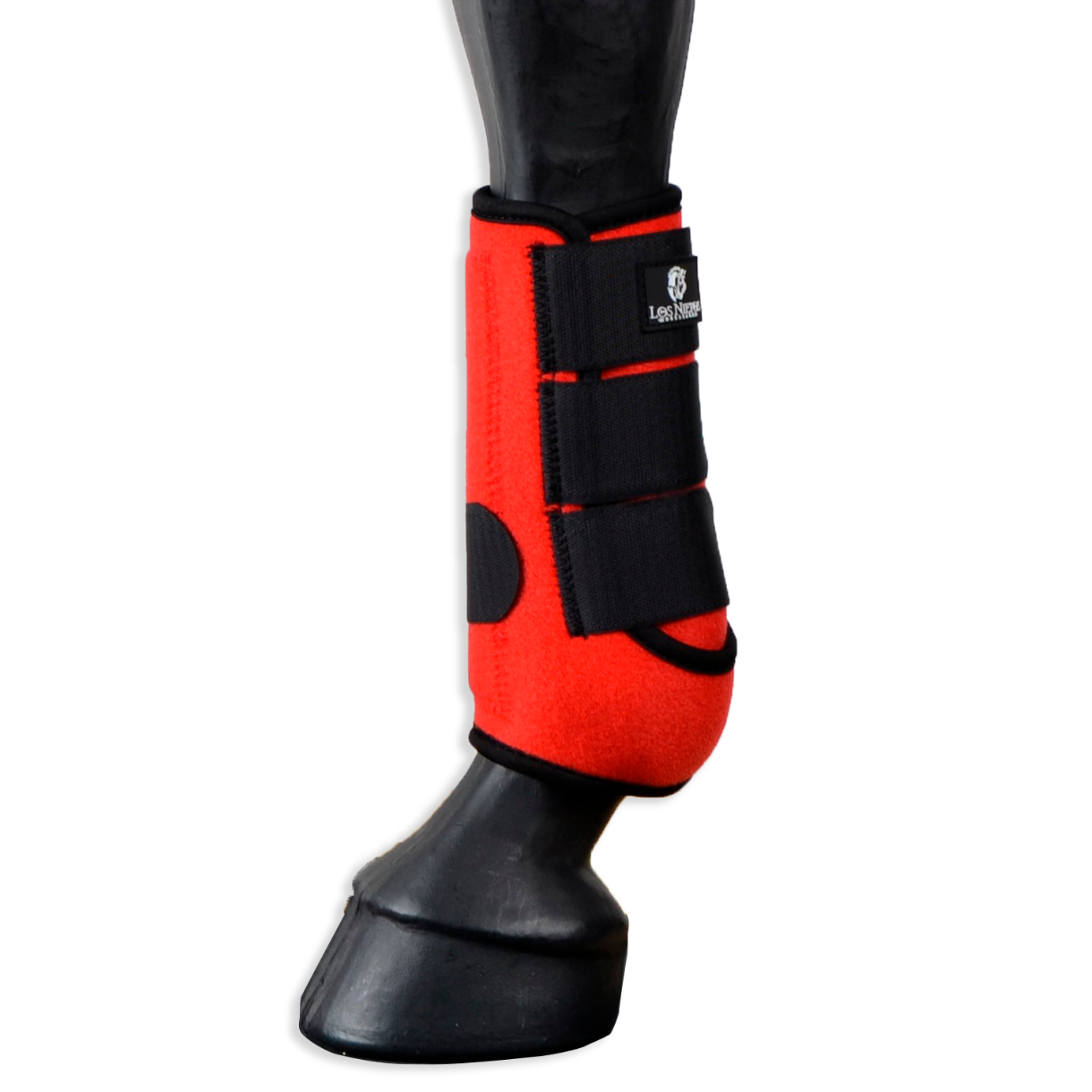 Protetor de neoprene e espuma viscoelástica com gel, conjunto de um par | Vermelho | Equipamento para cavalos | Los Nietos Saddlery | Tradição artesanal