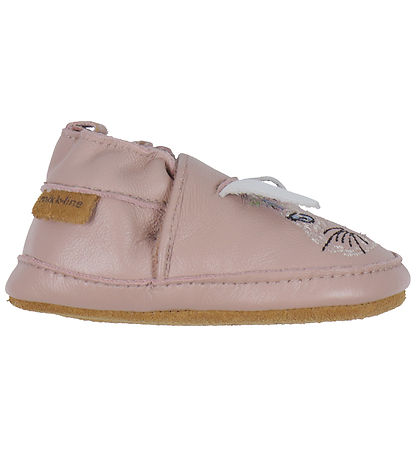Mikk-Line Leder-Krabbelschuhe - Adobe Rose