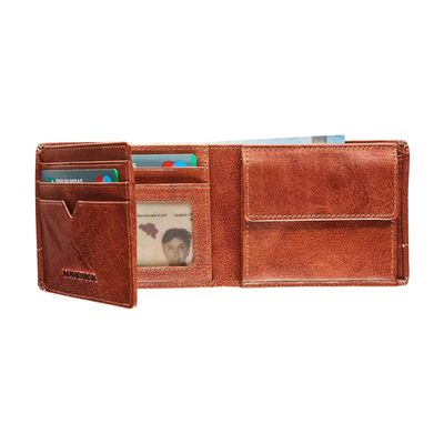 Maverick Rough Gear - Portefeuille - RFID - cuir de buffle pleine fleur à tannage végétal - cognac