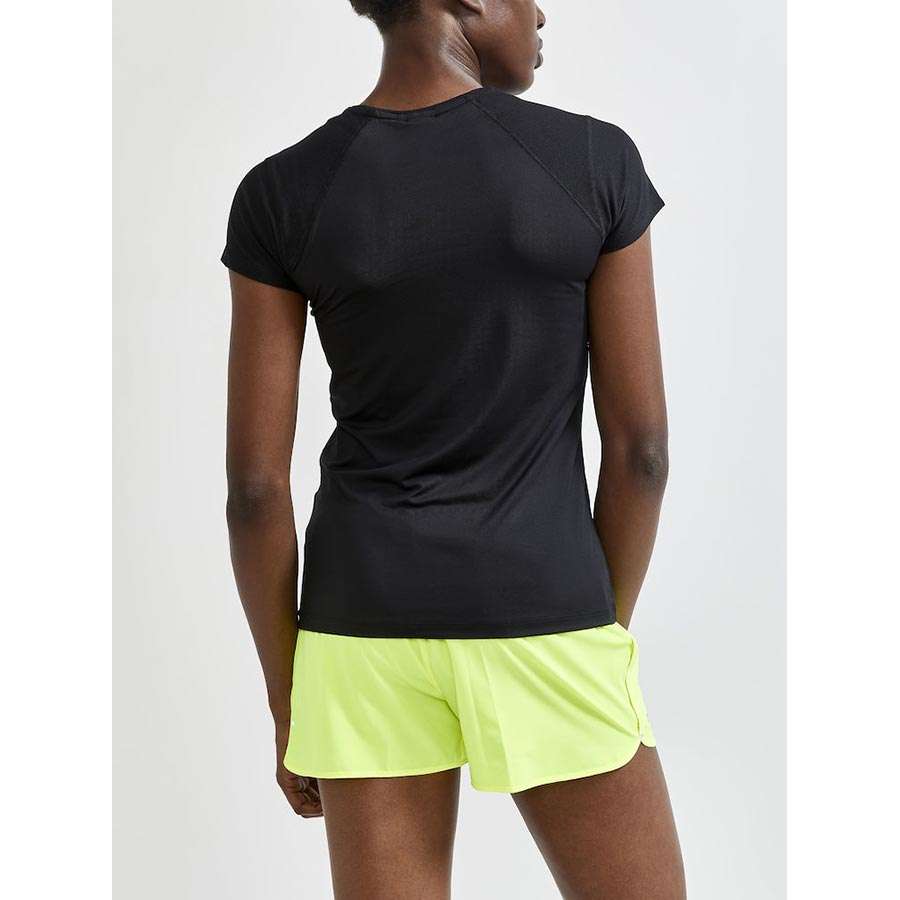 Craft ADV Essence Hardloopshirt Korte Mouwen Zwart Dames