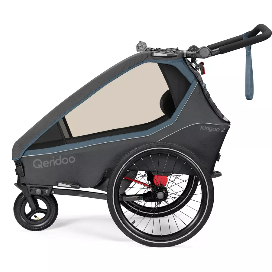 Qeridoo® Kinderfahrradanhänger Kidgoo2 Navy Blue Kollektion 2023