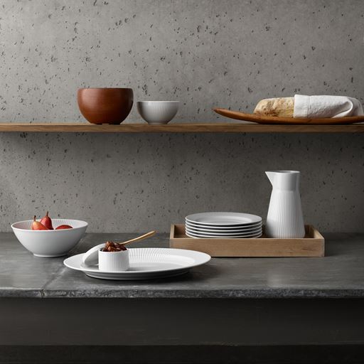 Eva Trio Legio Nova Ovalt Serveringsfad, Hvid, 32x37 cm