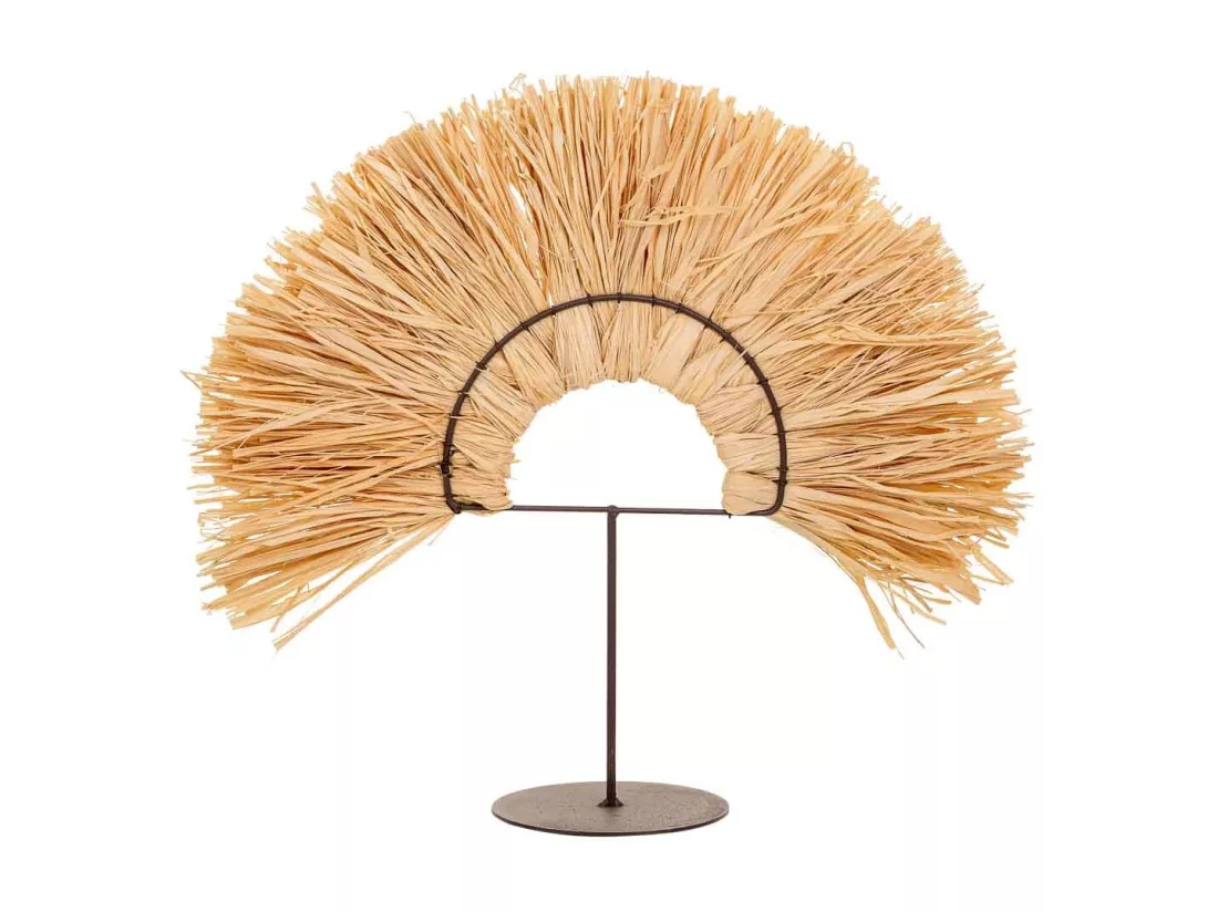 Figurine décorative en fibre naturelle marron 40x02x34.5h