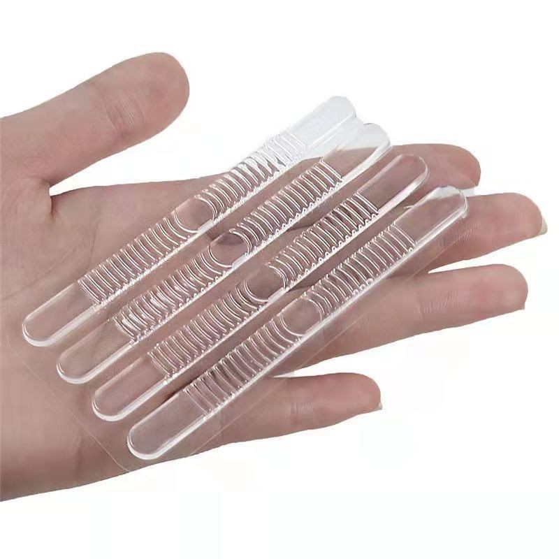 (2 Paar) 2mm Silikon Gelpad Fersen Einlage Anti-Rutsch Riemchen Polster für Sandalen - Transparent