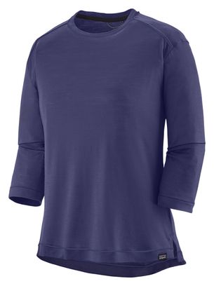 Maillot Patagonia Merino 3/4 Sleeve Bike Femme Bleu
