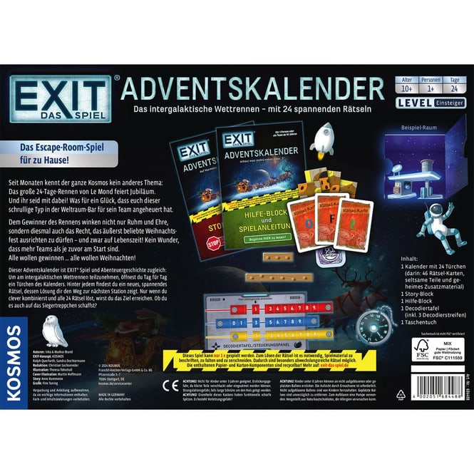 EXIT Adventskalender - Das intergalaktische Wettrennen