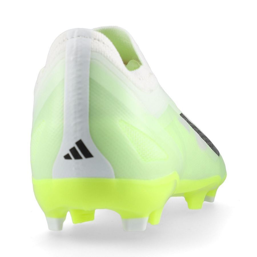 adidas X Crazyfast .1 Laceless FG Crazyrush - Blanc/Noir/Lucid Lemon Enfant