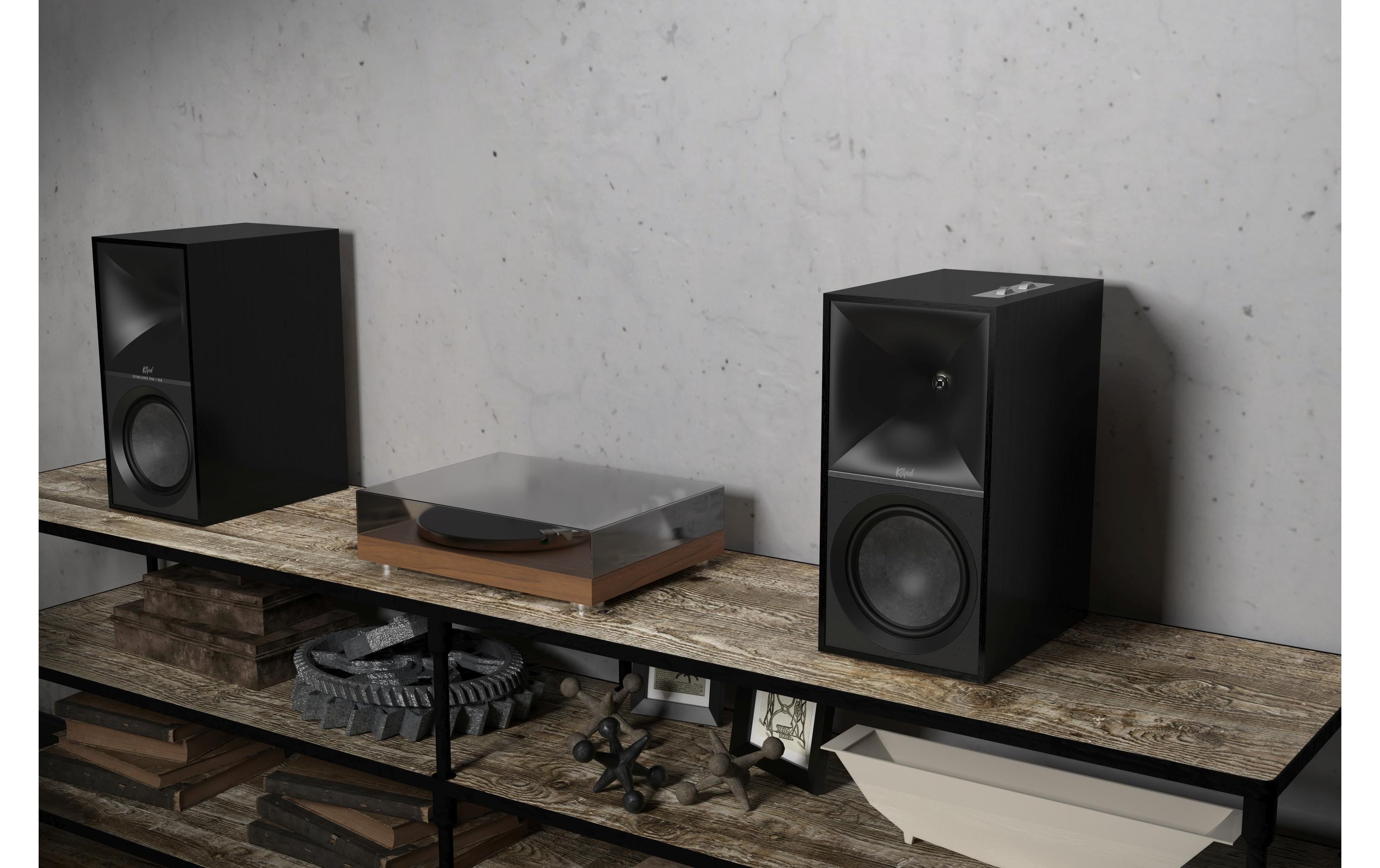 Regallautsprecher Paar The Nines – Schwarz<br>Aktivlautsprecher-Paar mit Bluetooth und digitalen Anschlüssen