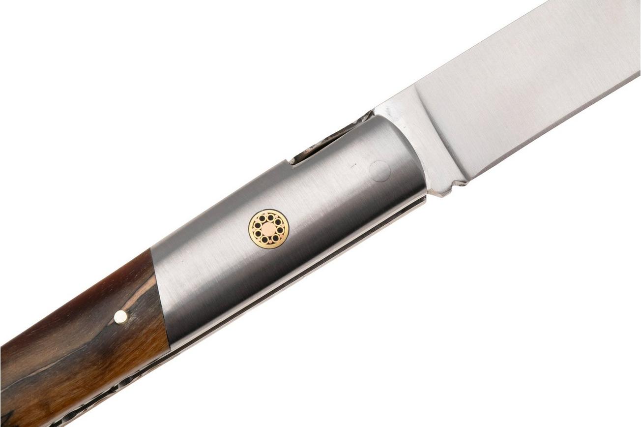 Laguiole en Aubrac Sauveterre Spalted Beechwood, Matt Stainless Bolster, Mosaic Pin, zakmes, 11 cm