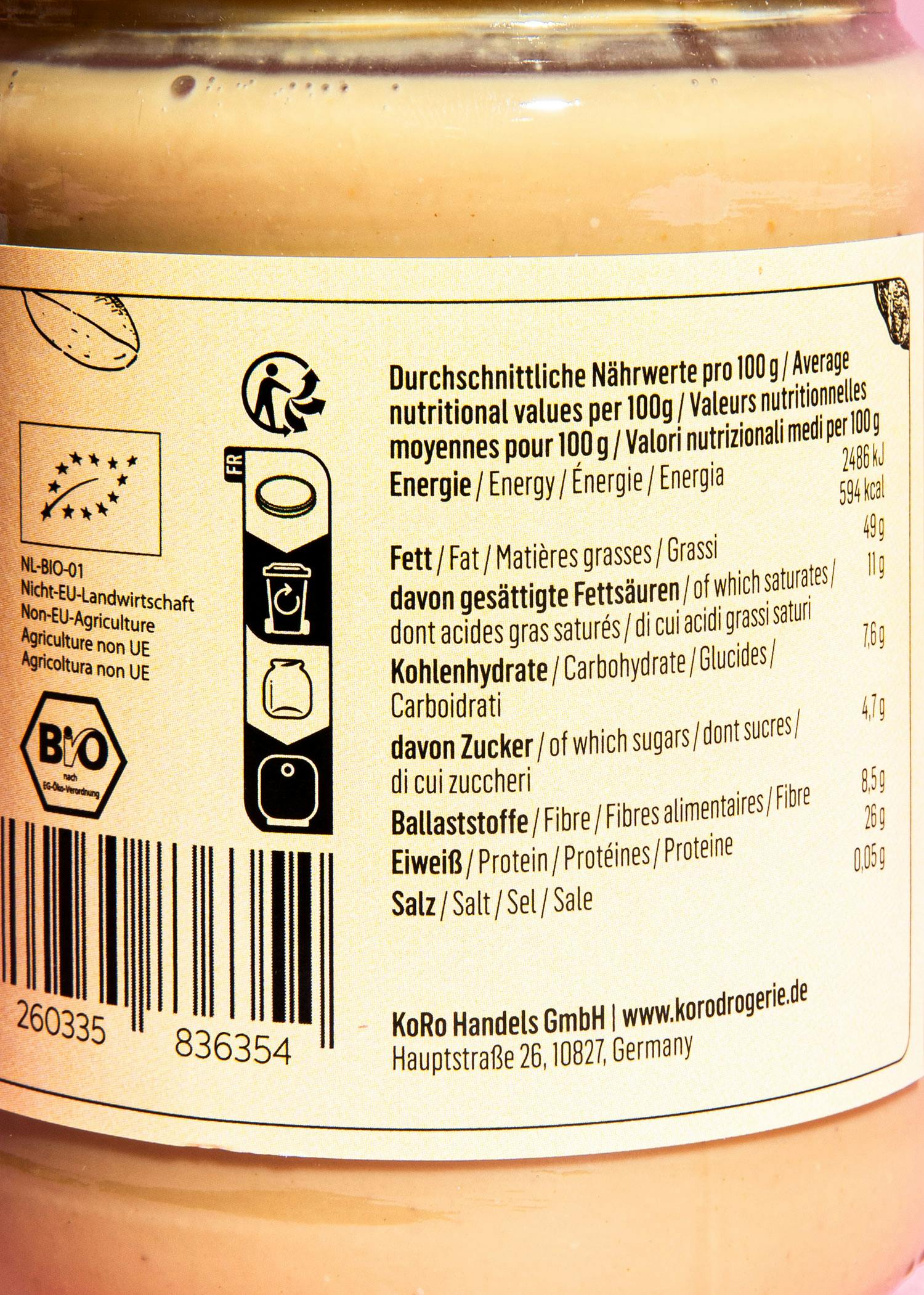 Bio Erdnussmus 500 g