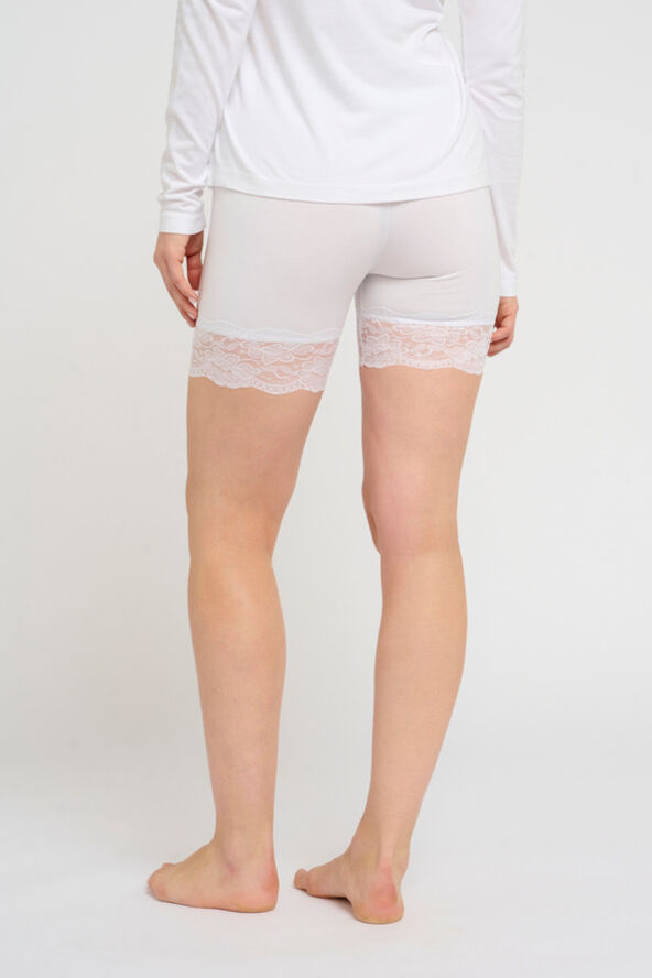 Cream Matilda Biker Shorts Optical white