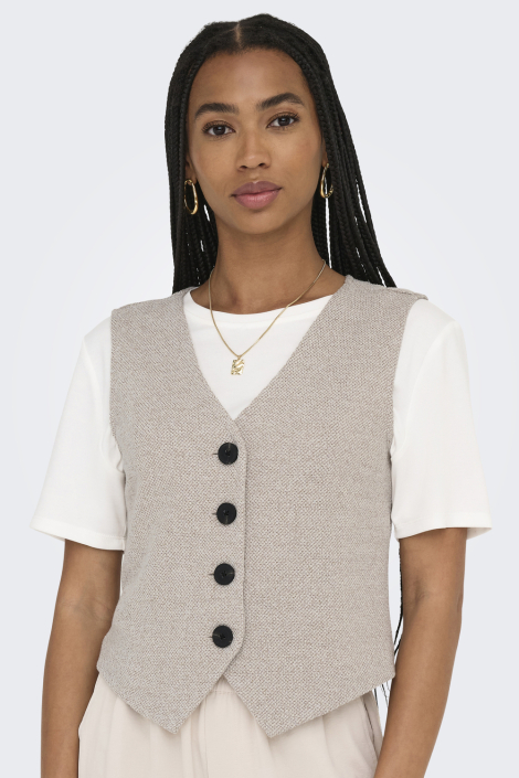 Only beige dames gilet