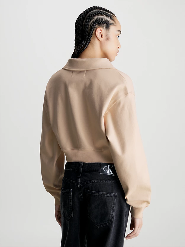 Moletom polo cropped