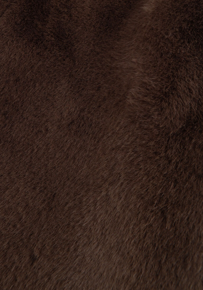 STAND STUDIO bruine stand studio faux fur jas maria coat soft