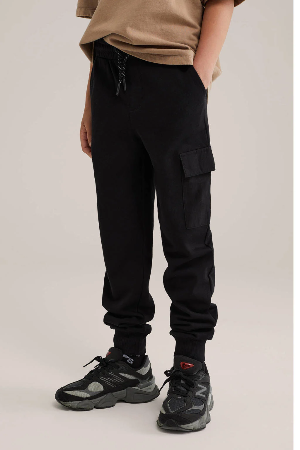 WE Fashion slim casual broek zwart