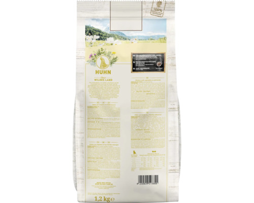 WILDES LAND droogvoer voor katten, kip kitten met groenten en wilde kruiden, met waardevolle superfoods, graanvrij, glutenvrij, 1,2 kg